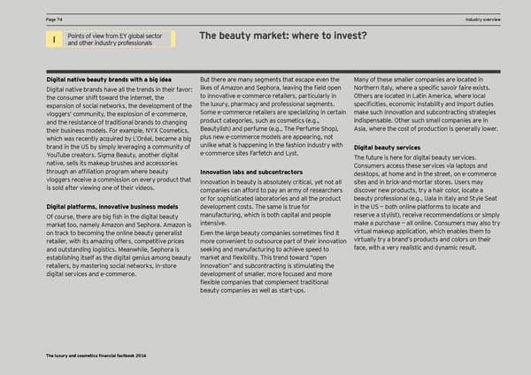Luxury and Cosmetic Financial Factbook - Page 76