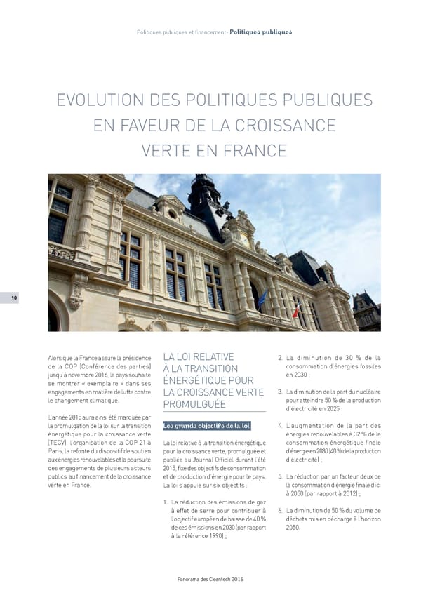 Panorama des Cleantech en France en 2016 - Page 12