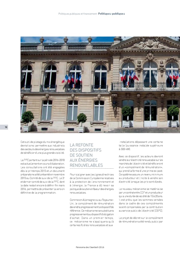 Panorama des Cleantech en France en 2016 - Page 14