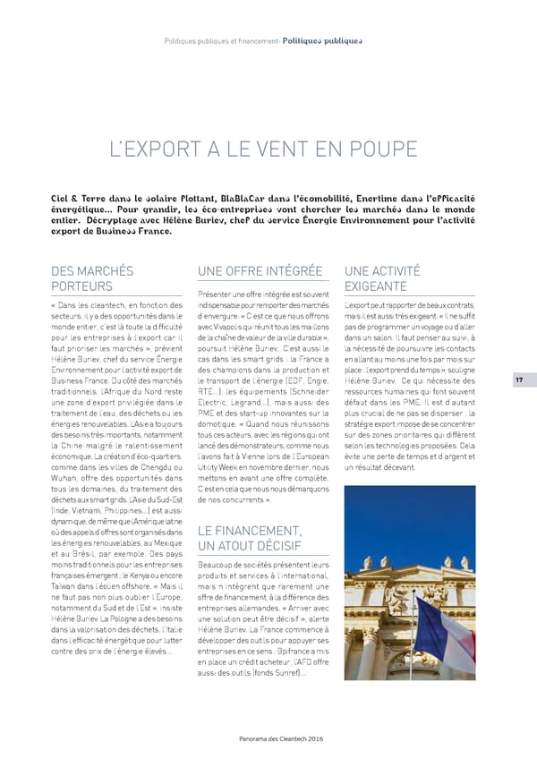 Panorama des Cleantech en France en 2016 - Page 19