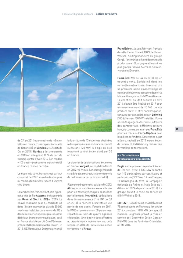 Panorama des Cleantech en France en 2016 - Page 40