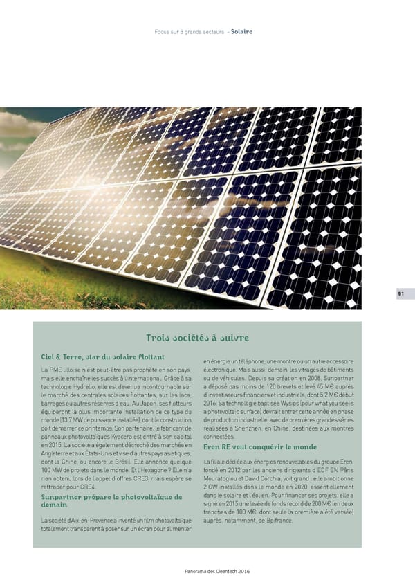 Panorama des Cleantech en France en 2016 - Page 53