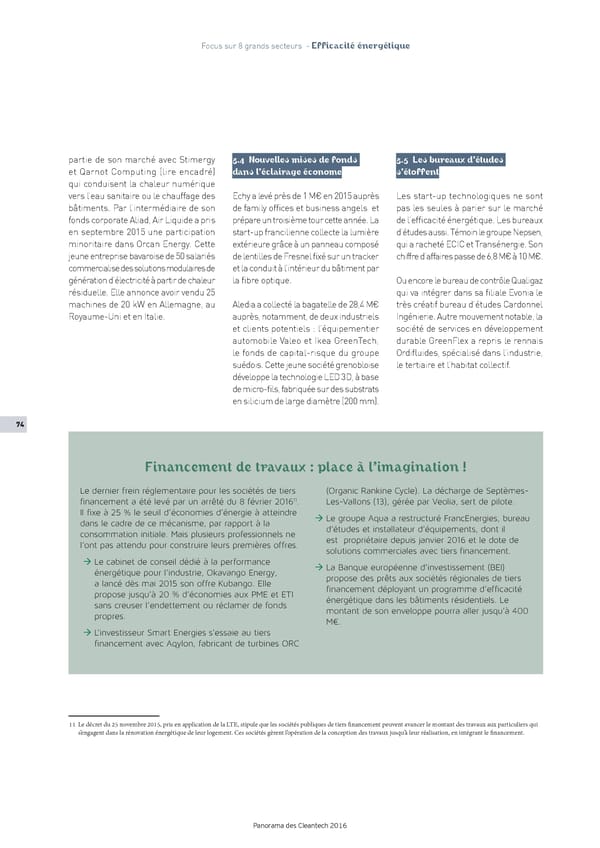 Panorama des Cleantech en France en 2016 - Page 76