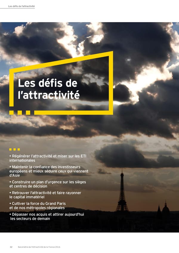 Baromètre de l’attractivité France 2016 - Page 32