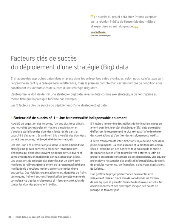 Big data : où en sont les entreprises françaises ? - Page 30
