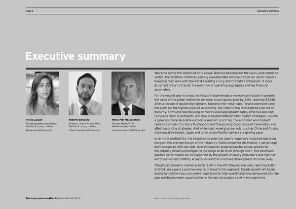 Seeking sustainable growth - The luxury and cosmetics financial factbook - Page 4