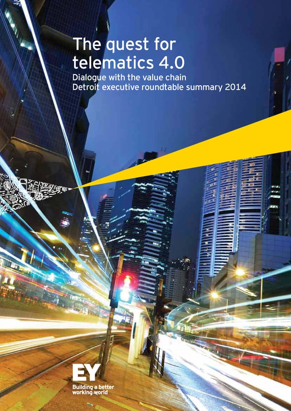 The Quest for Telematics 4.0. Dialog With the Value Chain - Page 1