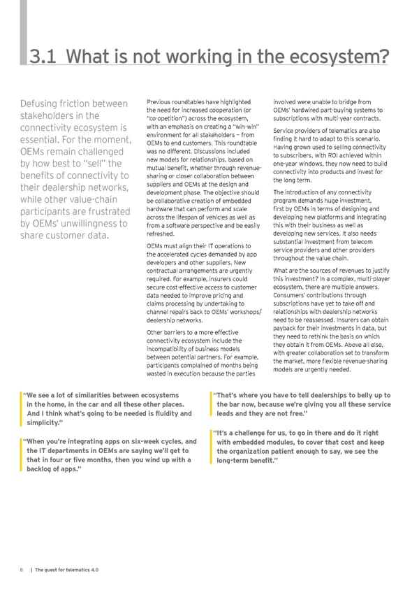 The Quest for Telematics 4.0. Dialog With the Value Chain - Page 8