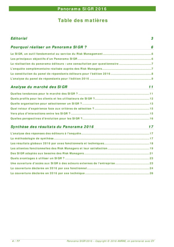 EY -  8e Panorama de l'AMRAE sur les Systèmes d’Information de Gestion des Risques - Page 4