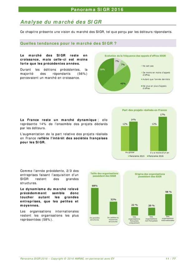 EY -  8e Panorama de l'AMRAE sur les Systèmes d’Information de Gestion des Risques - Page 11