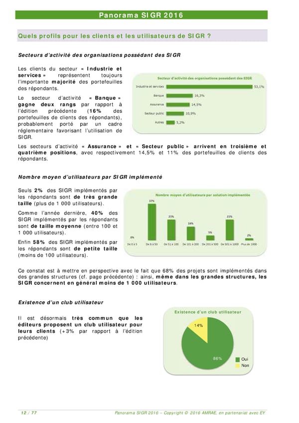 EY -  8e Panorama de l'AMRAE sur les Systèmes d’Information de Gestion des Risques - Page 16