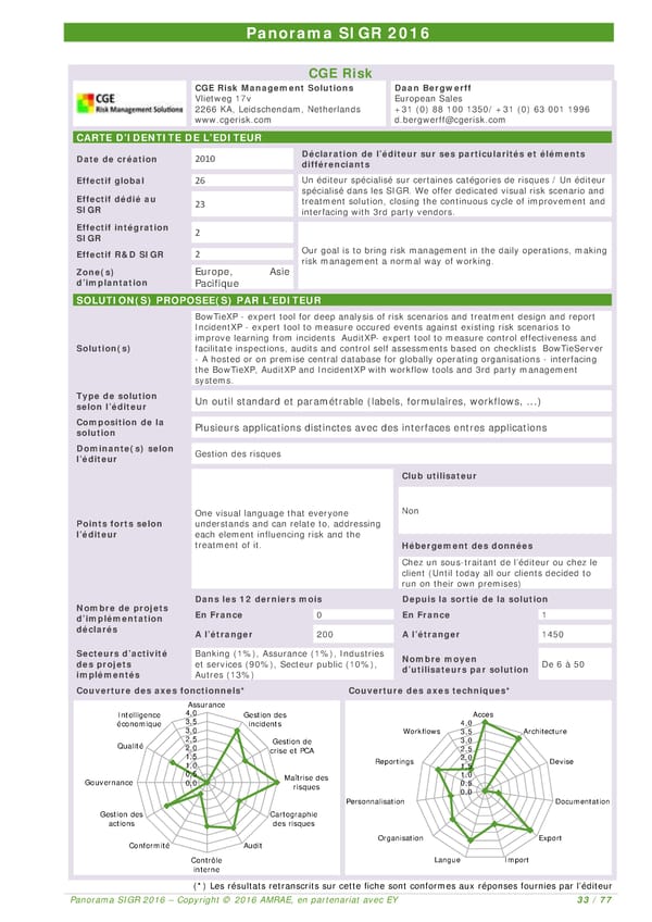 EY -  8e Panorama de l'AMRAE sur les Systèmes d’Information de Gestion des Risques - Page 32