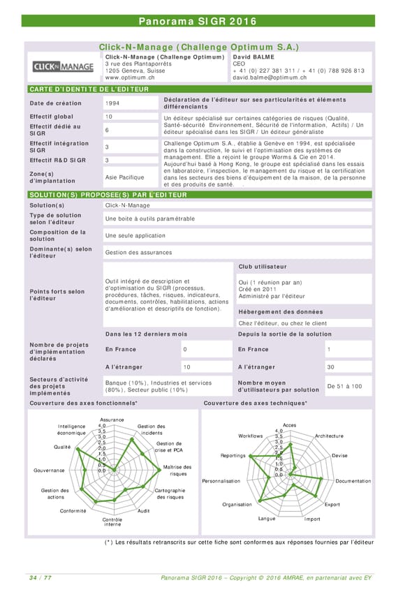 EY -  8e Panorama de l'AMRAE sur les Systèmes d’Information de Gestion des Risques - Page 33