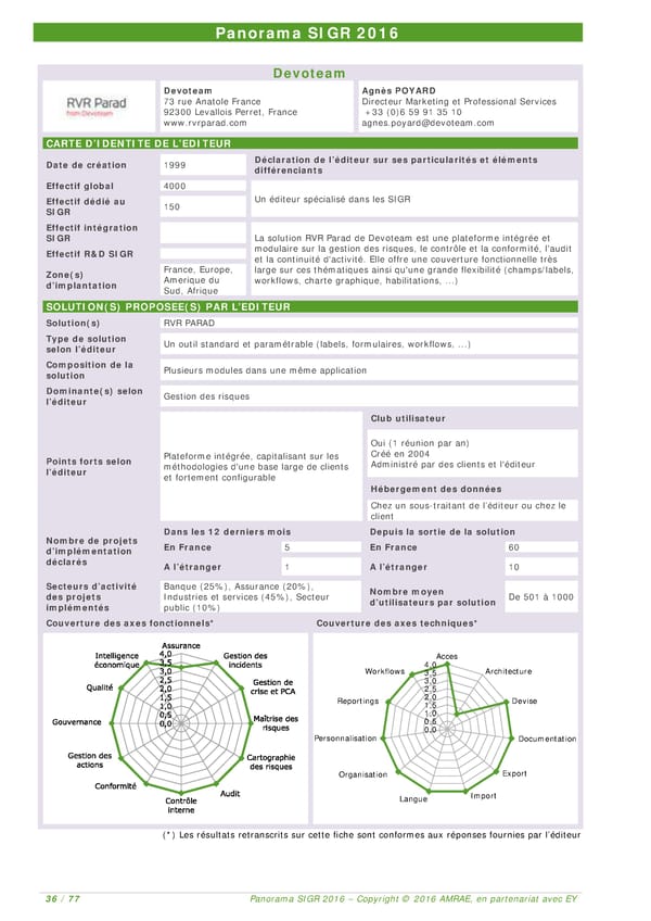 EY -  8e Panorama de l'AMRAE sur les Systèmes d’Information de Gestion des Risques - Page 35