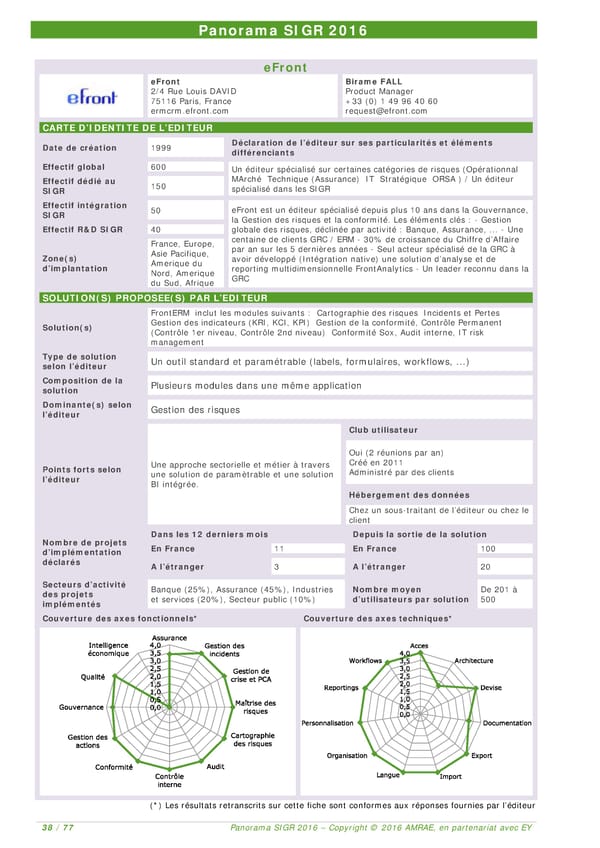 EY -  8e Panorama de l'AMRAE sur les Systèmes d’Information de Gestion des Risques - Page 37