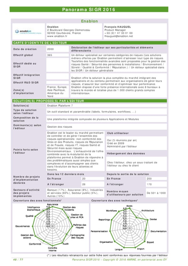 EY -  8e Panorama de l'AMRAE sur les Systèmes d’Information de Gestion des Risques - Page 39