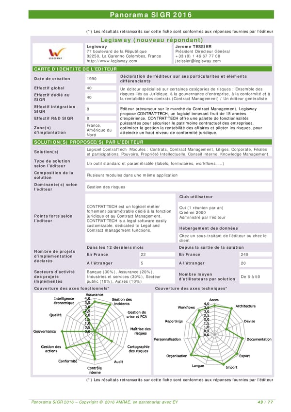 EY -  8e Panorama de l'AMRAE sur les Systèmes d’Information de Gestion des Risques - Page 48