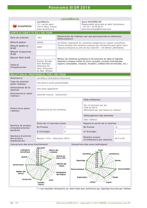 EY -  8e Panorama de l'AMRAE sur les Systèmes d’Information de Gestion des Risques - Page 49