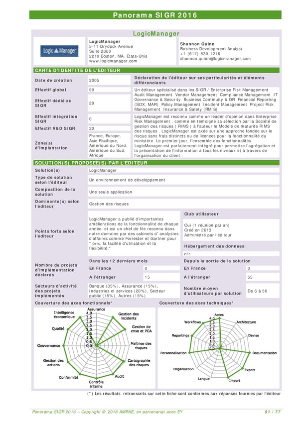 EY -  8e Panorama de l'AMRAE sur les Systèmes d’Information de Gestion des Risques - Page 70