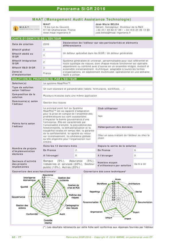 EY -  8e Panorama de l'AMRAE sur les Systèmes d’Information de Gestion des Risques - Page 50