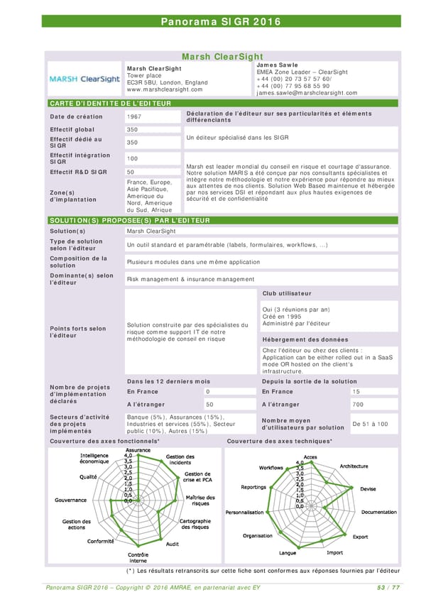 EY -  8e Panorama de l'AMRAE sur les Systèmes d’Information de Gestion des Risques - Page 51