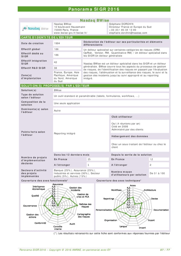 EY -  8e Panorama de l'AMRAE sur les Systèmes d’Information de Gestion des Risques - Page 55