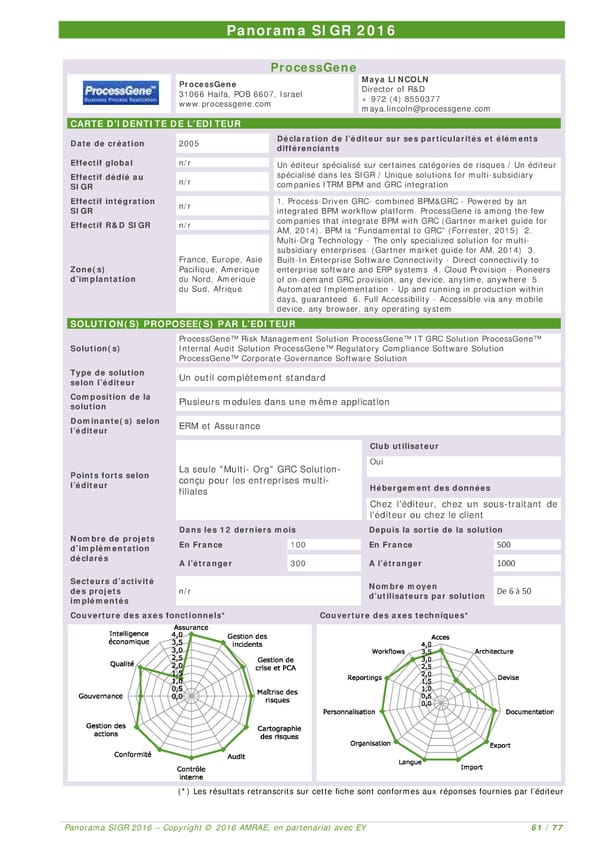 EY -  8e Panorama de l'AMRAE sur les Systèmes d’Information de Gestion des Risques - Page 59