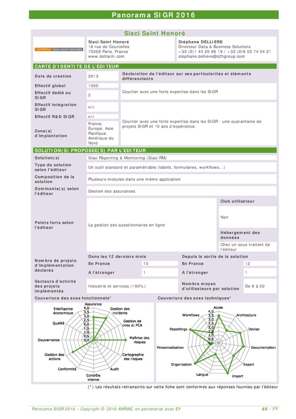 EY -  8e Panorama de l'AMRAE sur les Systèmes d’Information de Gestion des Risques - Page 63