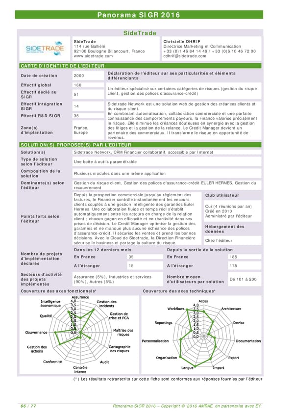 EY -  8e Panorama de l'AMRAE sur les Systèmes d’Information de Gestion des Risques - Page 64