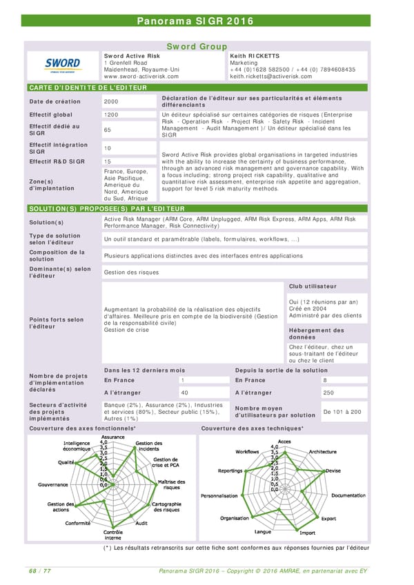 EY -  8e Panorama de l'AMRAE sur les Systèmes d’Information de Gestion des Risques - Page 66