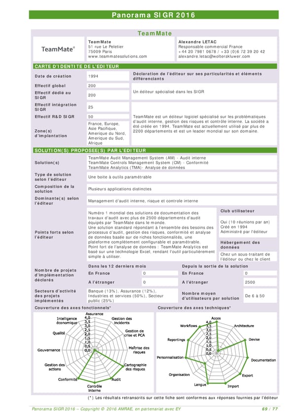 EY -  8e Panorama de l'AMRAE sur les Systèmes d’Information de Gestion des Risques - Page 67