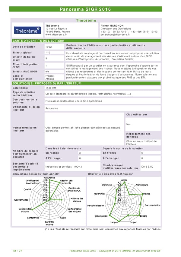 EY -  8e Panorama de l'AMRAE sur les Systèmes d’Information de Gestion des Risques - Page 68