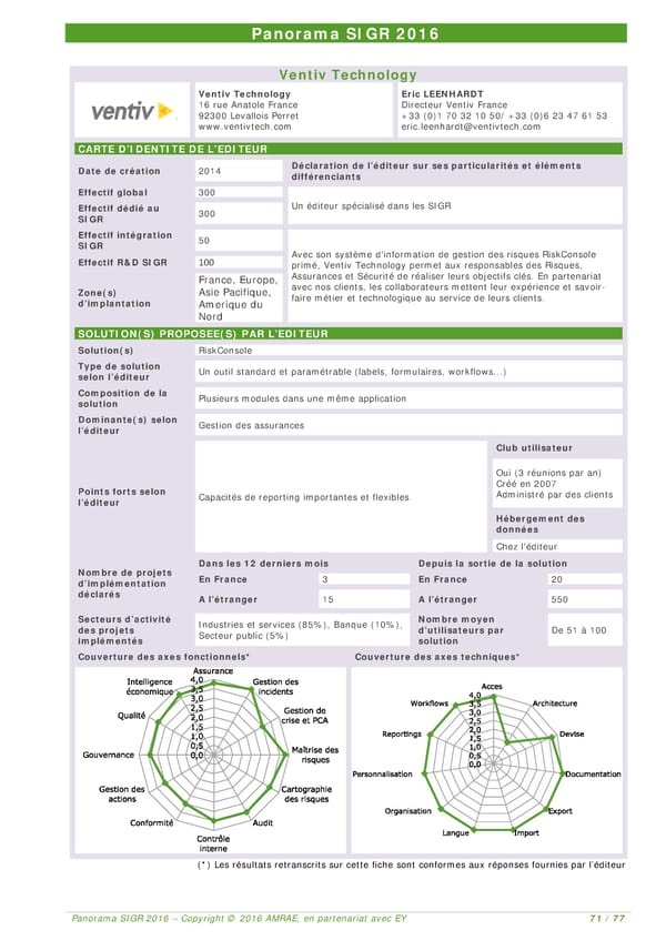 EY -  8e Panorama de l'AMRAE sur les Systèmes d’Information de Gestion des Risques - Page 69