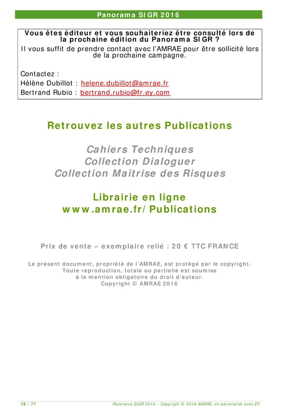 EY -  8e Panorama de l'AMRAE sur les Systèmes d’Information de Gestion des Risques - Page 76